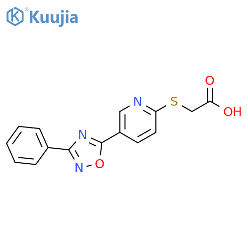 2-{5-(3-Phenyl-1,2,4-oxadiazol-5-yl)-pyridin-2-ylsulfanyl}acetic acid structure