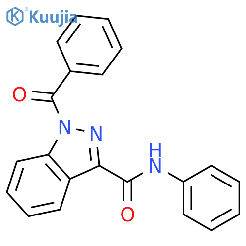1-Benzoyl-N-phenyl-1H-indazole-3-carboxamide structure