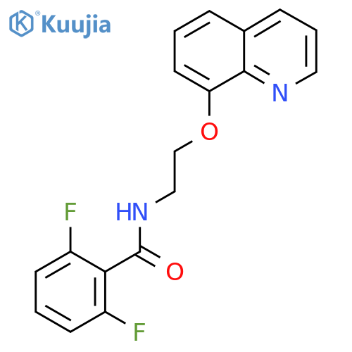 2,6-difluoro-N-2-(quinolin-8-yloxy)ethylbenzamide structure