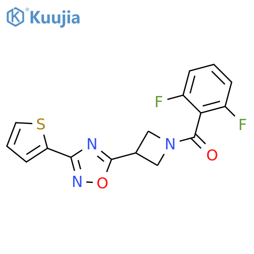 5-1-(2,6-difluorobenzoyl)azetidin-3-yl-3-(thiophen-2-yl)-1,2,4-oxadiazole structure