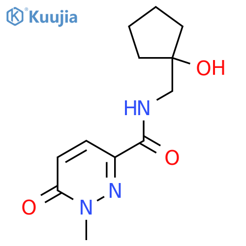 N-(1-hydroxycyclopentyl)methyl-1-methyl-6-oxo-1,6-dihydropyridazine-3-carboxamide structure