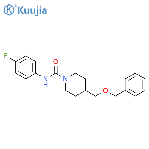 4-(benzyloxy)methyl-N-(4-fluorophenyl)piperidine-1-carboxamide structure