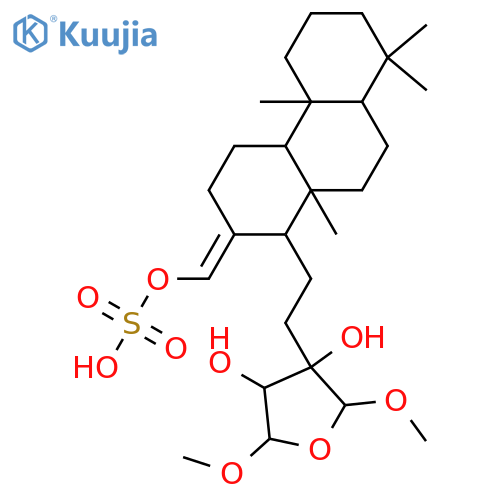 19,25-Epoxy-13(24),17-cheilanthadiene-19,24,25-triol; (13(24)E,19R,25S)-form, 17,18-Dihydro, 17S,18R-dihydroxy, 19,25-di-Me ether, 24-sulfate structure