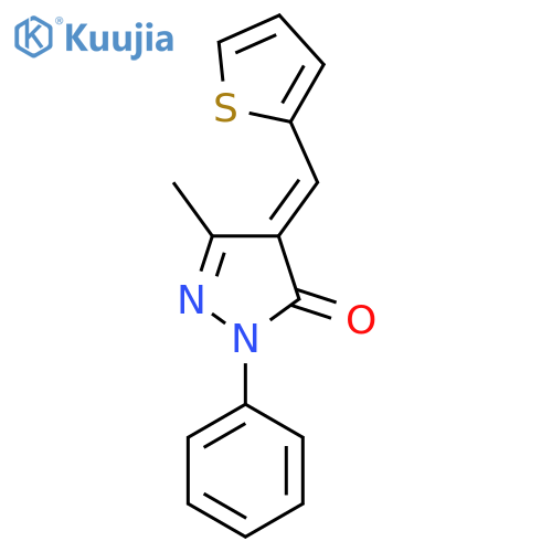3-Methyl-1-phenyl-4-(2-thienylmethylene)-2-pyrazolin-5-one structure