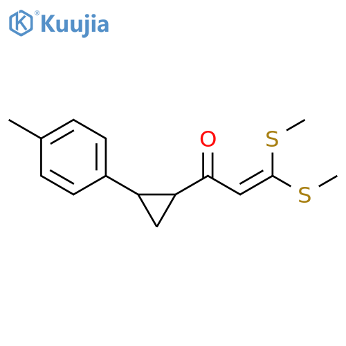2-Propen-1-one, 1-[2-(4-methylphenyl)cyclopropyl]-3,3-bis(methylthio)- structure