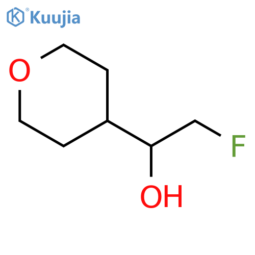 2-fluoro-1-(oxan-4-yl)ethan-1-ol structure
