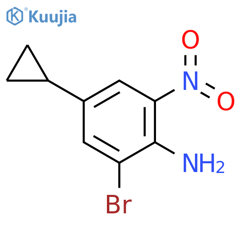 2-bromo-4-cyclopropyl-6-nitro-aniline structure