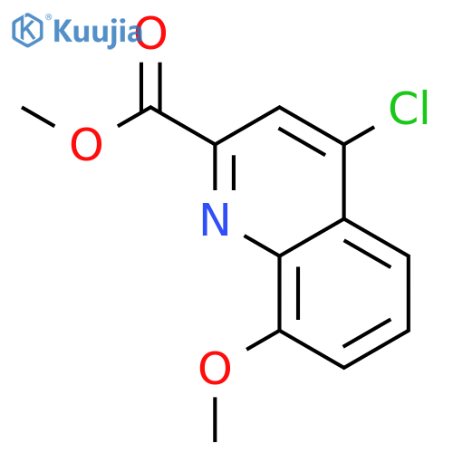 2-Quinolinecarboxylic acid, 4-chloro-8-methoxy-, methyl ester structure