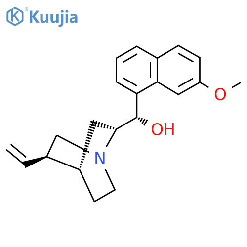 (S)-(2R,4S,5R)-5-ethenyl-1-azabicyclo2.2.2octan-2-yl(7-methoxynaphthalen-1-yl)methanol structure