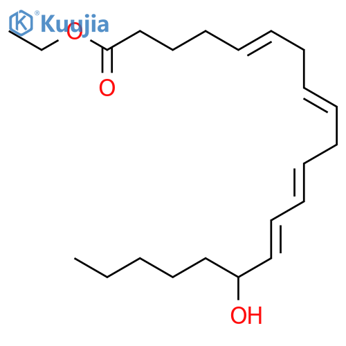 (+)-(15S,5Z,8Z,11Z,13E)-ethyl 15-hydroxyicosa-5,8,11,13-tetraenoate structure