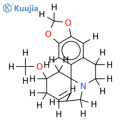 (3beta)-1,6-didehydro-3-methoxy-15,16-[methylenebis(oxy)]-erythrinan structure