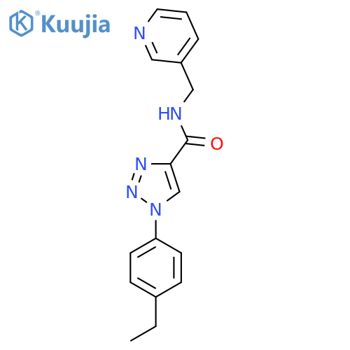 1-(4-ethylphenyl)-N-[(pyridin-3-yl)methyl]-1H-1,2,3-triazole-4-carboxamide structure