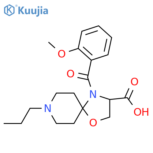 4-(2-Methoxybenzoyl)-8-propyl-1-oxa-4,8-diazaspiro[4.5]decane-3-carboxylic acid structure