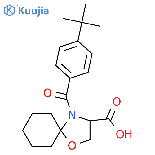 4-(4-Tert-Butylbenzoyl)-1-oxa-4-azaspiro[4.5]decane-3-carboxylic acid structure