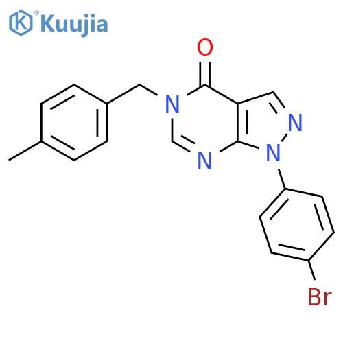 1-(4-bromophenyl)-5-[(4-methylphenyl)methyl]-1H,4H,5H-pyrazolo[3,4-d]pyrimidin-4-one structure