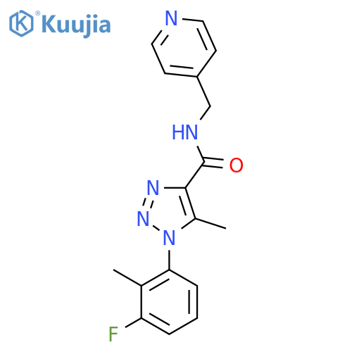 1-(3-fluoro-2-methylphenyl)-5-methyl-N-[(pyridin-4-yl)methyl]-1H-1,2,3-triazole-4-carboxamide structure