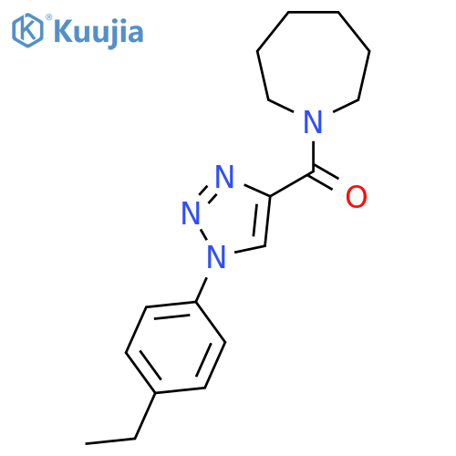 1-[1-(4-ethylphenyl)-1H-1,2,3-triazole-4-carbonyl]azepane structure