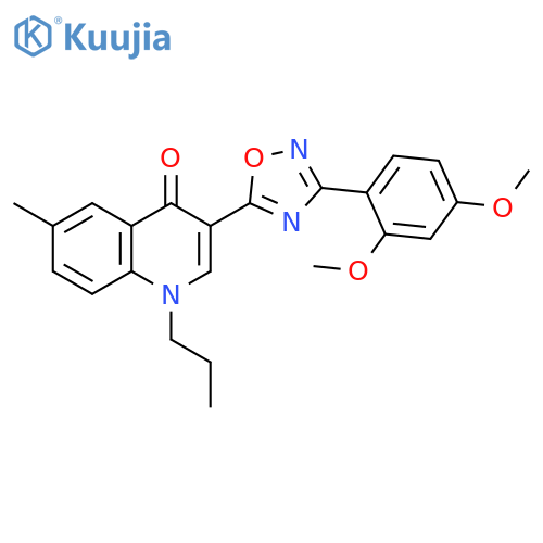 3-[3-(2,4-dimethoxyphenyl)-1,2,4-oxadiazol-5-yl]-6-methyl-1-propyl-1,4-dihydroquinolin-4-one structure