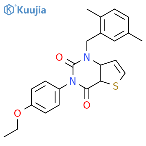 1-[(2,5-dimethylphenyl)methyl]-3-(4-ethoxyphenyl)-1H,2H,3H,4H-thieno[3,2-d]pyrimidine-2,4-dione structure