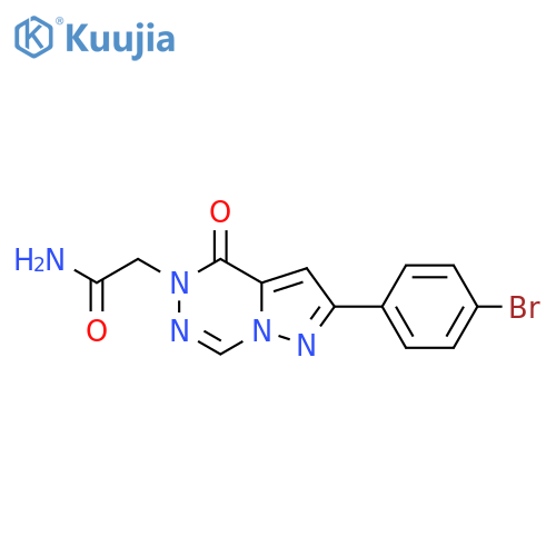2-[2-(4-bromophenyl)-4-oxo-4H,5H-pyrazolo[1,5-d][1,2,4]triazin-5-yl]acetamide structure