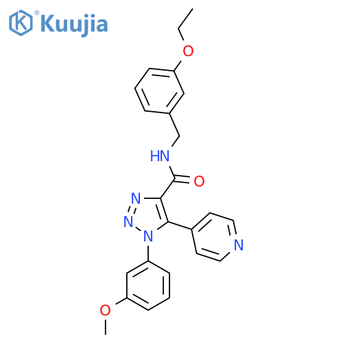 N-[(3-ethoxyphenyl)methyl]-1-(3-methoxyphenyl)-5-(pyridin-4-yl)-1H-1,2,3-triazole-4-carboxamide structure