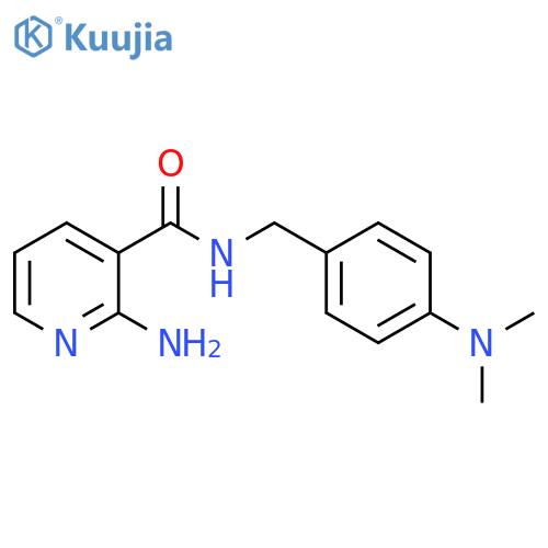 2-amino-N-{[4-(dimethylamino)phenyl]methyl}pyridine-3-carboxamide structure
