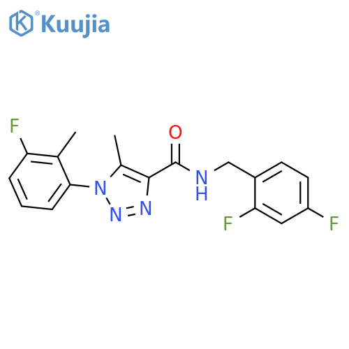 N-[(2,4-difluorophenyl)methyl]-1-(3-fluoro-2-methylphenyl)-5-methyl-1H-1,2,3-triazole-4-carboxamide structure