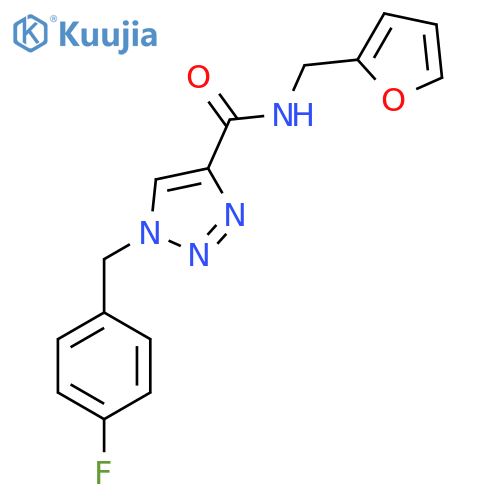 1-[(4-fluorophenyl)methyl]-N-[(furan-2-yl)methyl]-1H-1,2,3-triazole-4-carboxamide structure