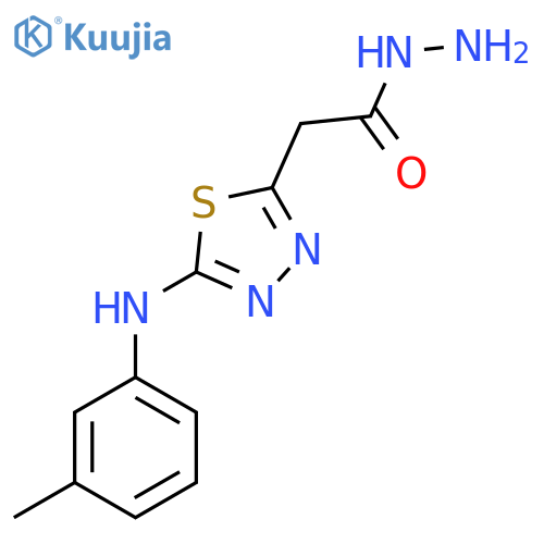 1,3,4-Thiadiazole-2-acetic acid, 5-[(3-methylphenyl)amino]-, hydrazide structure