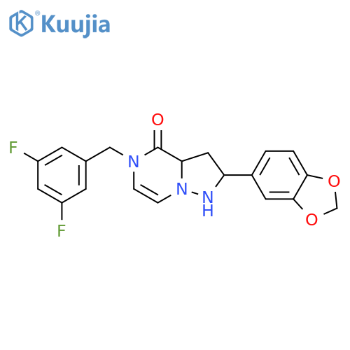 2-(2H-1,3-benzodioxol-5-yl)-5-[(3,5-difluorophenyl)methyl]-4H,5H-pyrazolo[1,5-a]pyrazin-4-one structure
