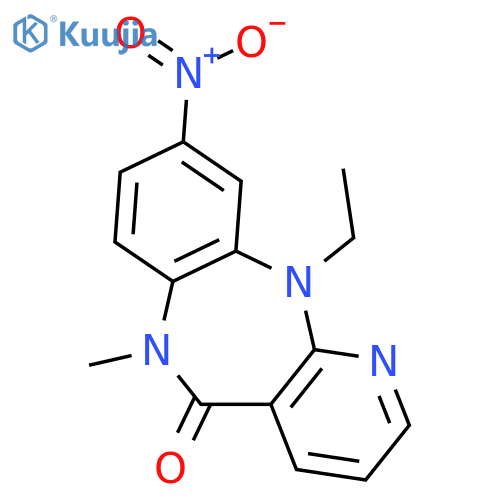 11-ethyl-6-methyl-9-nitro-6,11-dihydro-5H-pyrido[2,3-b][1,5]benzodiazepin-5-one structure