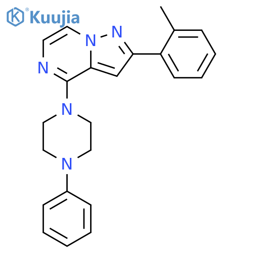 1-[2-(2-methylphenyl)pyrazolo[1,5-a]pyrazin-4-yl]-4-phenylpiperazine structure