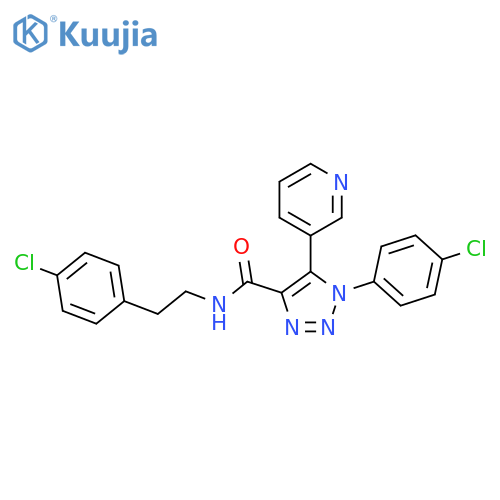 1-(4-chlorophenyl)-N-[2-(4-chlorophenyl)ethyl]-5-(pyridin-3-yl)-1H-1,2,3-triazole-4-carboxamide structure