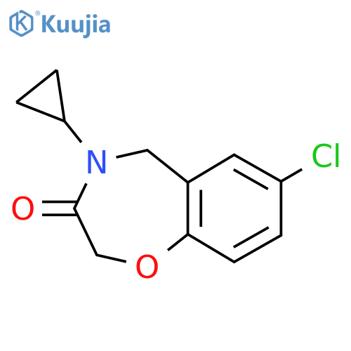 7-Chloro-4-cyclopropyl-2,3,4,5-tetrahydro-1,4-benzoxazepin-3-one structure