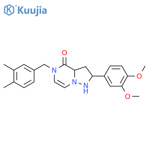 2-(3,4-dimethoxyphenyl)-5-[(3,4-dimethylphenyl)methyl]-4H,5H-pyrazolo[1,5-a]pyrazin-4-one structure