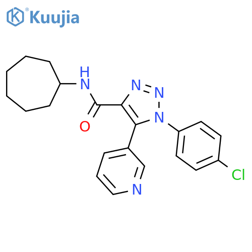 1-(4-chlorophenyl)-N-cycloheptyl-5-(pyridin-3-yl)-1H-1,2,3-triazole-4-carboxamide structure