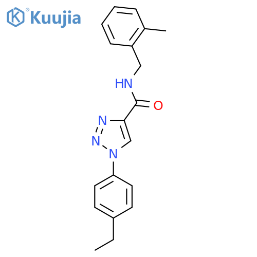 1-(4-ethylphenyl)-N-[(2-methylphenyl)methyl]-1H-1,2,3-triazole-4-carboxamide structure