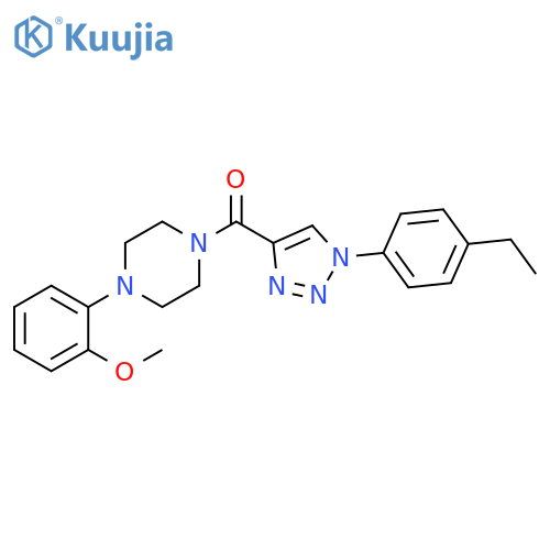 1-[1-(4-ethylphenyl)-1H-1,2,3-triazole-4-carbonyl]-4-(2-methoxyphenyl)piperazine structure