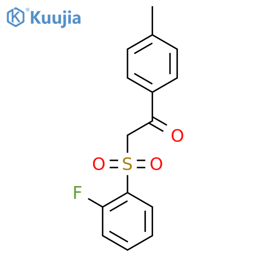 2-(2-fluorobenzenesulfonyl)-1-(4-methylphenyl)ethan-1-one structure