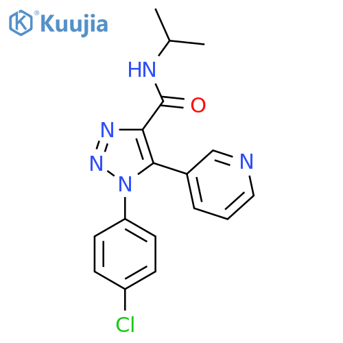 1-(4-chlorophenyl)-N-(propan-2-yl)-5-(pyridin-3-yl)-1H-1,2,3-triazole-4-carboxamide structure