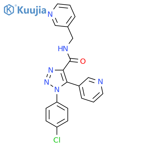 1-(4-chlorophenyl)-5-(pyridin-3-yl)-N-[(pyridin-3-yl)methyl]-1H-1,2,3-triazole-4-carboxamide structure