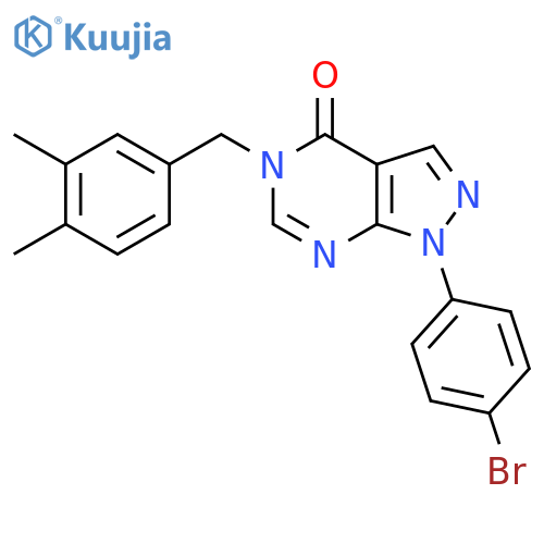 1-(4-bromophenyl)-5-[(3,4-dimethylphenyl)methyl]-1H,4H,5H-pyrazolo[3,4-d]pyrimidin-4-one structure