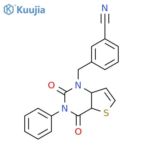 3-({2,4-dioxo-3-phenyl-1H,2H,3H,4H-thieno[3,2-d]pyrimidin-1-yl}methyl)benzonitrile structure