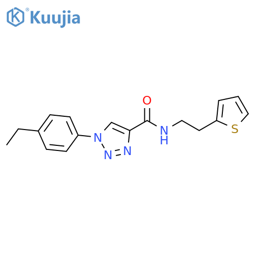 1-(4-ethylphenyl)-N-[2-(thiophen-2-yl)ethyl]-1H-1,2,3-triazole-4-carboxamide structure