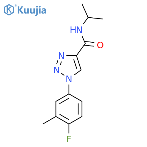 1-(4-fluoro-3-methylphenyl)-N-(propan-2-yl)-1H-1,2,3-triazole-4-carboxamide structure