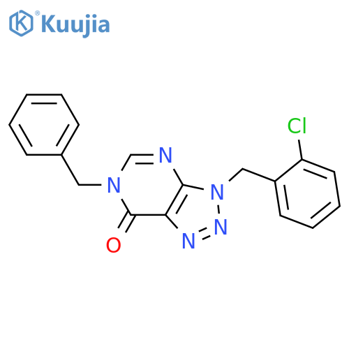 6-benzyl-3-[(2-chlorophenyl)methyl]-3H,6H,7H-[1,2,3]triazolo[4,5-d]pyrimidin-7-one structure