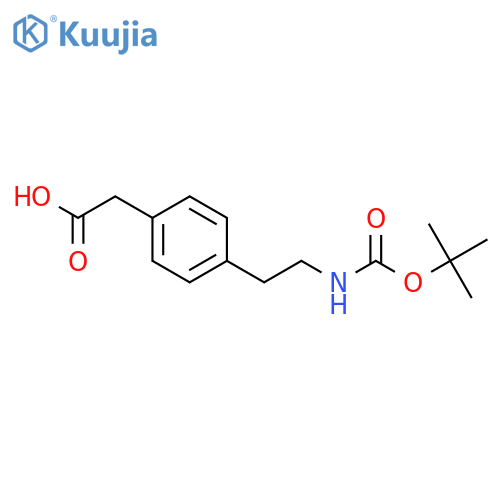 2-(4-(2-((tert-Butoxycarbonyl)amino)ethyl)phenyl)acetic acid structure
