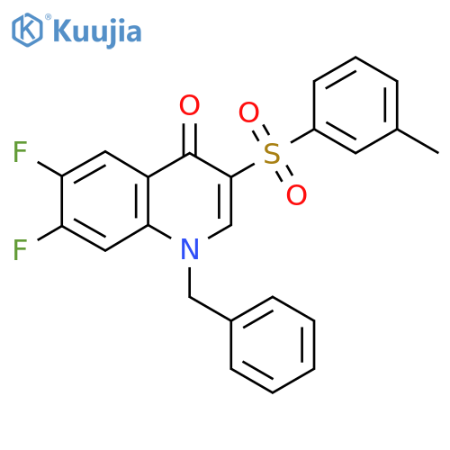 1-Benzyl-6,7-difluoro-3-(toluene-3-sulfonyl)-1H-quinolin-4-one structure