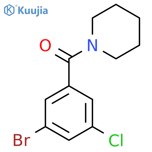 1-[(3-Bromo-5-chlorophenyl)carbonyl]piperidine structure