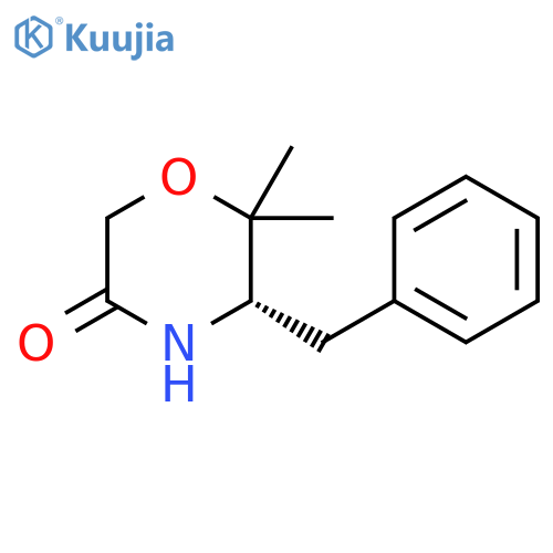 (5S)-6,6-Dimethyl-5-(phenylmethyl)-3-morpholinone structure